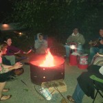 Singing around the fire: perfect! 